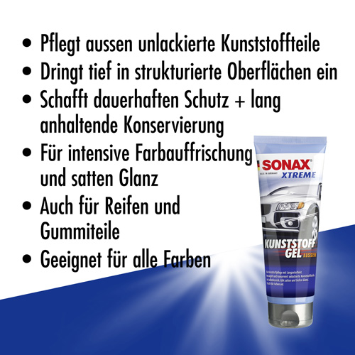 SONAX 02101410 XTREME Kunststoffgel Außen 250ml