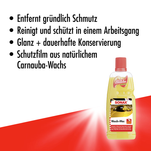 SONAX 03133410 Wasch + Wax 1L
