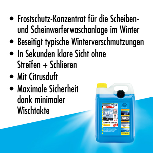 SONAX 03325050 Antifrost + Klarsicht Konzentrat Citrus 5L