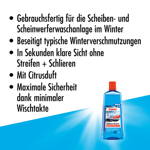 SONAX 03325410 Antifrost + Klarsicht bis -20 °C Citrus 2L